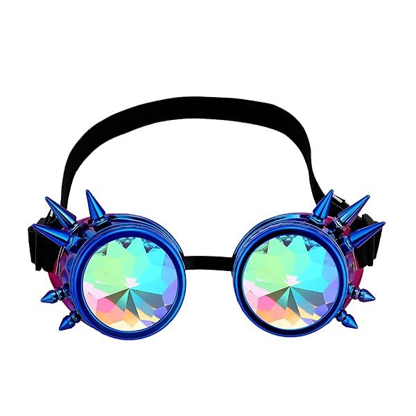 Lelinta Kaleidoscope Steampunk Goggles for Halloween Costume and Cosplay Party Accessories
