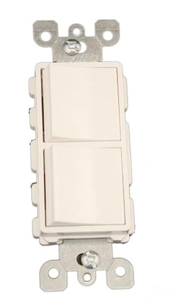 Leviton 5641-W Decora 15 Amp AC Combination Switch - 120/277V, Single-Pole/3-Way, Commercial Grade, White