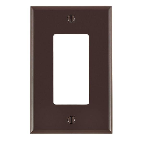Leviton 80601 Brown Decora Wallplate - Midway Size GFCI Device Mount for Stylish Home Decor
