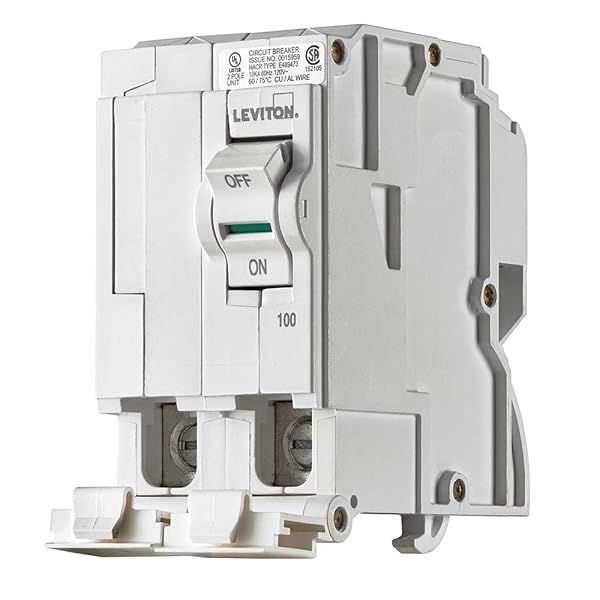 Leviton LB200 100A 2-Pole Circuit Breaker - Hydraulic Magnetic, 120/240 VAC, Reliable Power Solution