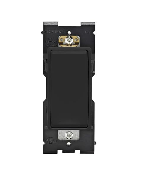 Leviton RE153-OB Renu 3-Way Switch, 15A 120/277VAC, Onyx Black - Upgrade Your Home Lighting