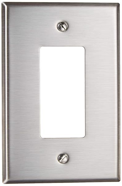 Leviton SO26 Oversized 1-Gang Decora/GFCI Wallplate - Stainless Steel Device Mount
