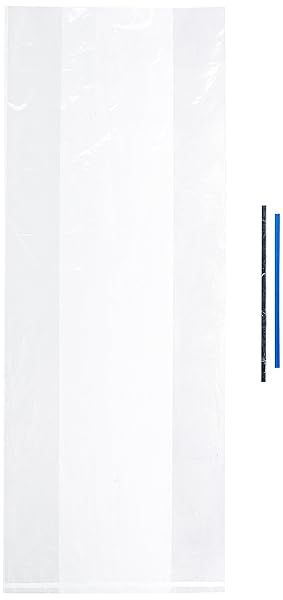 Linear LD CV-100: 100 Premium Bread Loaf Bags with Free Ties - Perfect for Freshness!