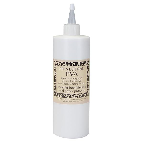 Lineco Books by Hand pH Neutral Adhesive - Acid-Free, Quick-Drying, Archival Quality, 16 oz for Lay-Flat Binding