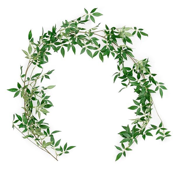 Ling's Moment 5.8ft Rosa Banksiae Artificial Garland Real Touch Silk Vine for Wedding Arch Table Centerpiece and Event Decor