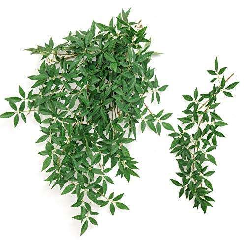 Realistic Italian Ruscus Vines - 7Pcs Detachable Greenery Garland for Home, Office & Wedding Decor