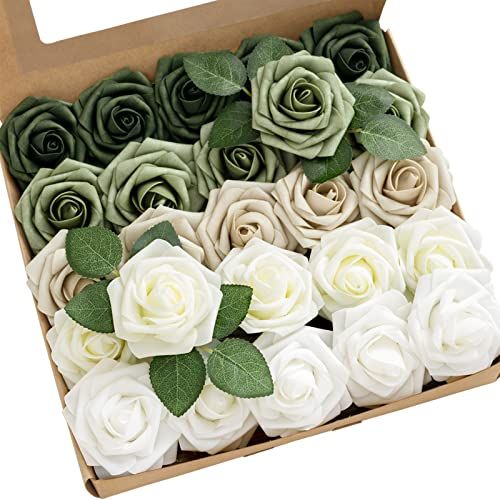 Ling's moment Artificial Flowers, 25Pcs 3