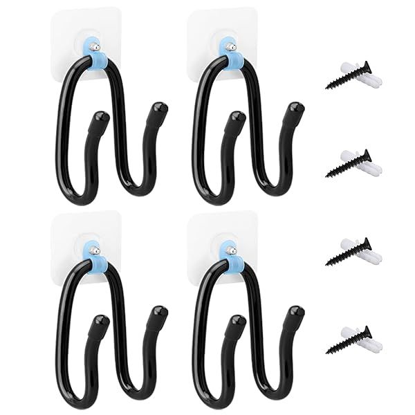 Linkidea 2nd Game Controller Wall Mount & Headphone Holder - Adjustable Adhesive Hanger for Xbox, PS4, Switch (4 Pack)