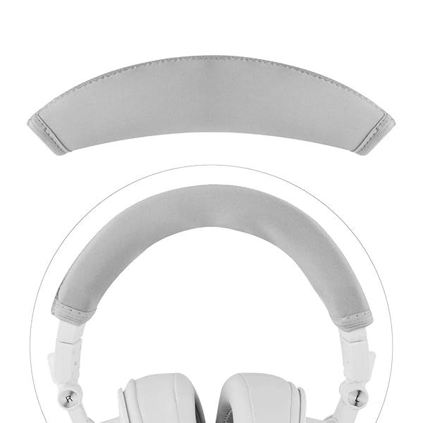 Linkidea Headband Protector for Audio-Technica ATH M50x Series - Easy DIY Installation, Gray Flex Fabric Cover