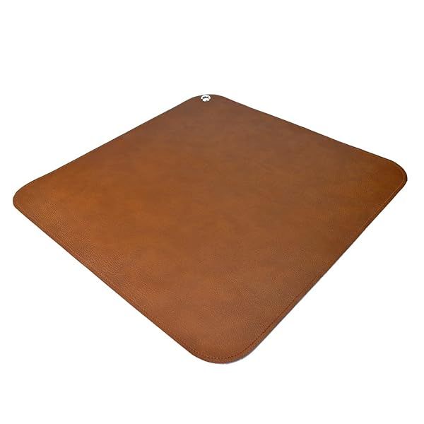 Linkidea Vegan Leather Splat Mat for Under High Chair Floor Protector (39