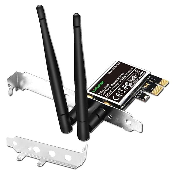 LinksTek Wireless N 600Mbps PCIE WiFi Adapter for Windows 10 8.1 8 7 XP Desktop PCs QUALCOMM Atheros AR946X Network Card