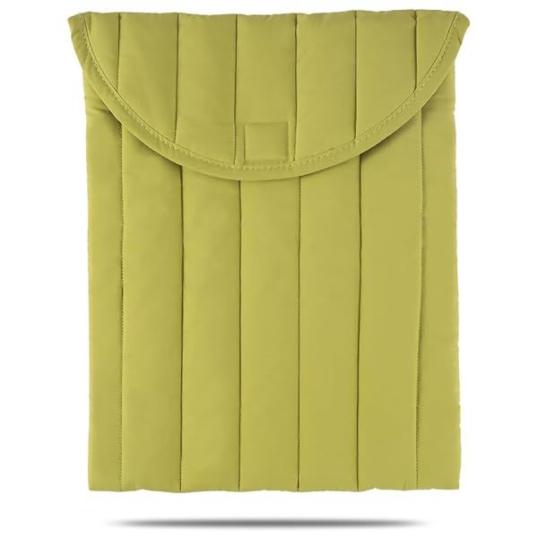 Linpr Puffy Laptop Sleeve 13-14 Inch Streak Green Protective Case for Men and Women Compatible with MacBook Air Asus Dell XPS