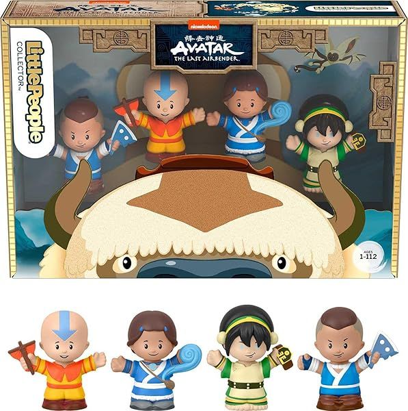 Little People Collector Avatar The Last Airbender Special Edition Set 4 Figures Display Package for Adults and Fans