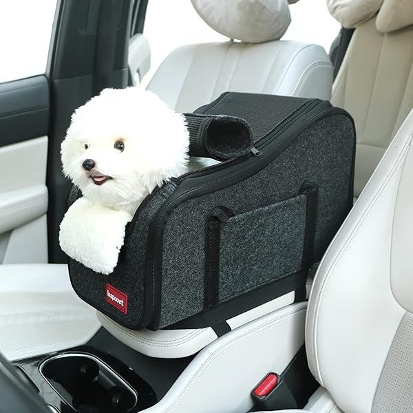 Loapooet Center Console Dog Car Seat for Small Dogs and Cats Comfortable and Safe Travel Solution