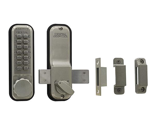 Lockey USA 2200SN Keyless Surface Mount Lock - Satin Nickel Keypad & Retractable Design