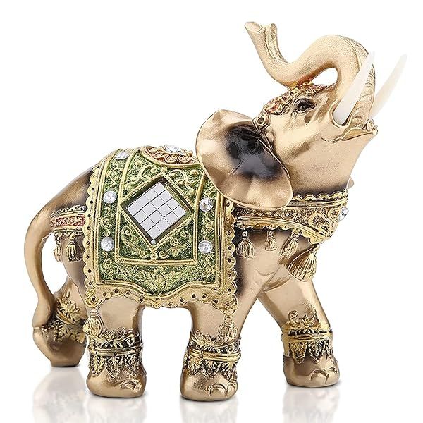 Lucky Elephant Statue: Perfect Gift for Home & Shop Decor | Feng Shui Good Luck Decoration in 3 Sizes