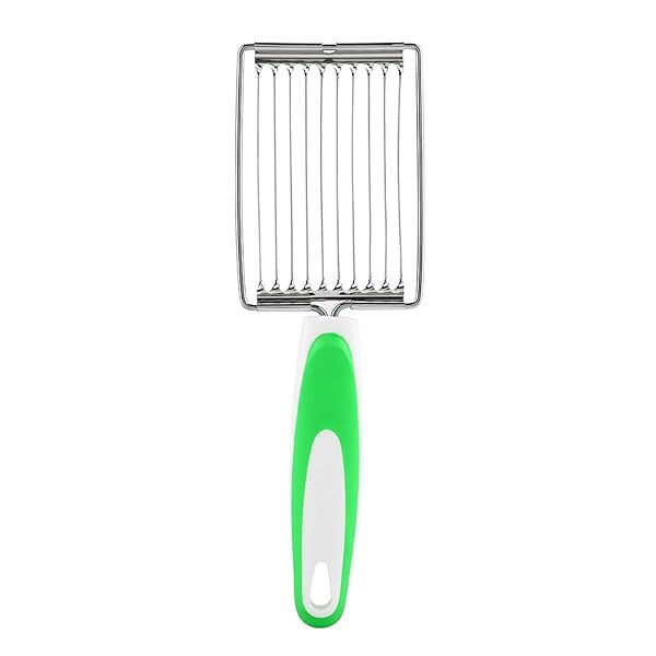 Stainless Steel Luncheon Meat Cutter & Slicer - Versatile Knife for Cheese, Eggs, Ham & Tomatoes (Green)