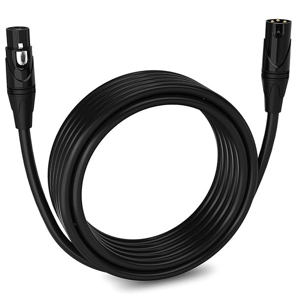 LyxPro 20ft XLR Microphone Cable - Balanced Male to Female Mic Cord for Pro Audio & Recording Devices