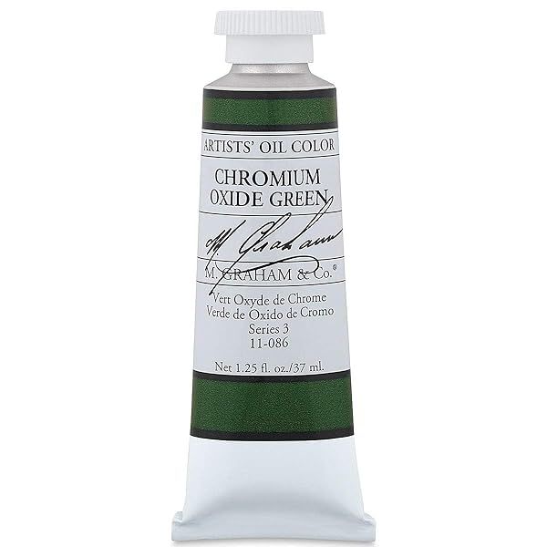 Buy M. Graham Chromium Oxide Green Oil Paint 1.25 Fl Oz - Vibrant Color for Artists