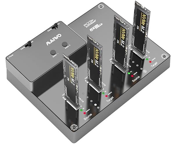 MAIWO 4 Bay M2 NVME Docking Station Tool Free Type C to NVME SSD Enclosure with Offline Clone and System Disk Clone Function K3015P2