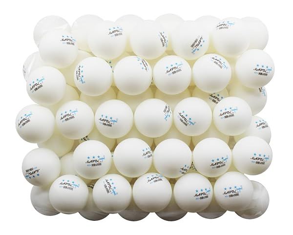 MAPOL 50 White 3-Star Table Tennis Balls - Premium Training Ping Pong Balls for Champions