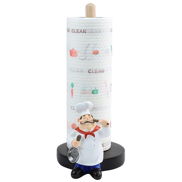Stylish MASSJOY Chef Paper Towel Holder - Perfect for Kitchen, Cafe & Dessert Shop Decor