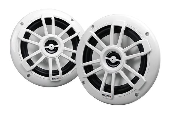MB Quart NF1-116 Nautic Series 6.5 Inch 80 Watt Coaxial Speakers White for Superior Sound Quality