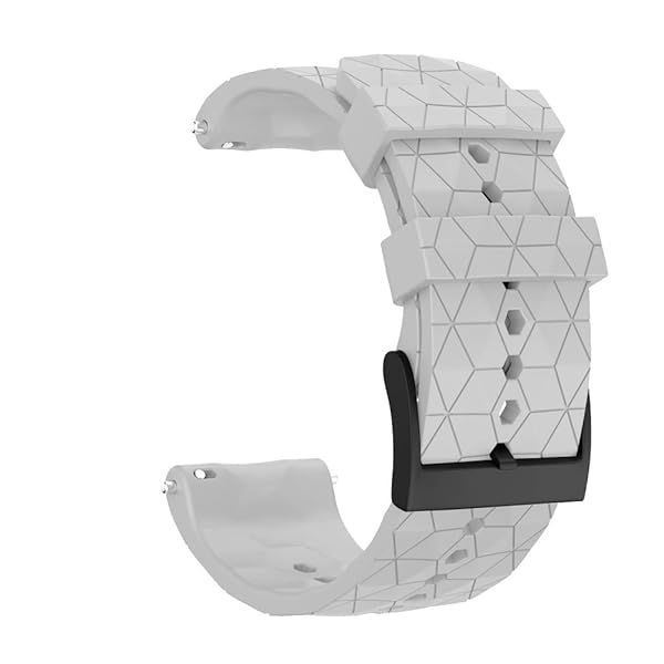 MCXGL Quick Release Rubber Strap for Suunto 9 Baro & Spartan - 24mm White Watch Band Replacement