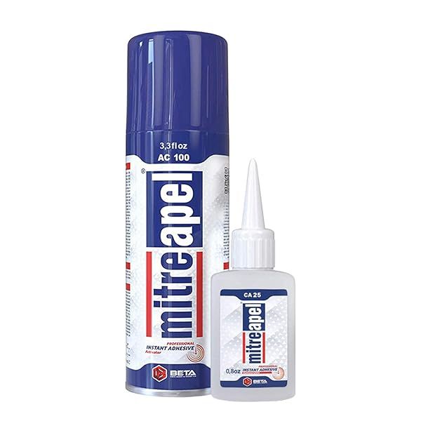 MITREAPEL CA Glue & Activator Spray for Woodworking - 0.80 oz to 3.30 fl oz - Perfect for Crafts & DIY Projects
