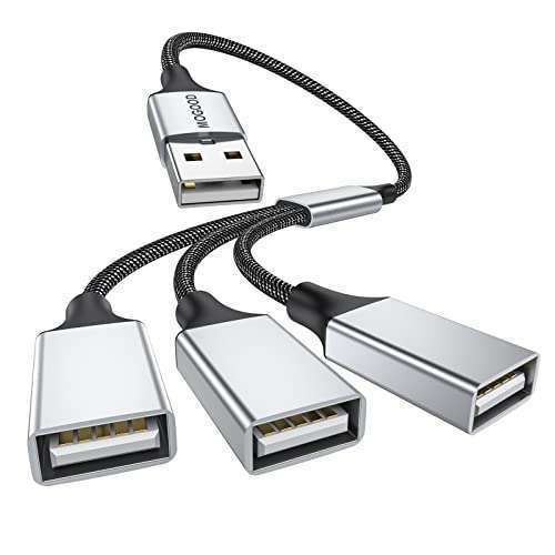 Buy MOGOOD 3 in 1 USB Splitter Cable - Portable USB 2.0 Hub for Fast Charging & Data Transfer on Laptop & Mac