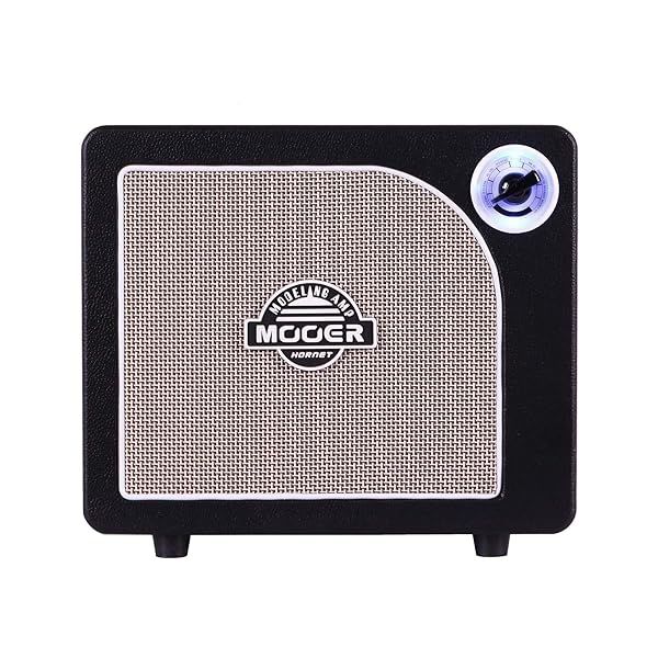 MOOER Hornet Black 15W Guitar Amplifier Combo with Bluetooth 9 Digital Models and Headphone Output for Electric Acoustic Guitar Bass
