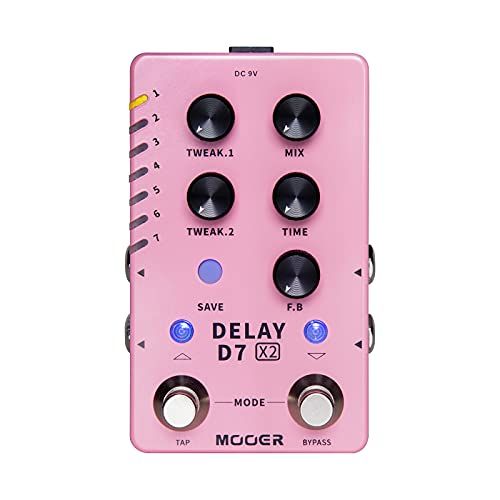 MOOER Guitar Delay Pedal 14 Types Vintage and Modern Effects Classic Analog Tape Experimental Low-Bit Galaxy and Pingpong
