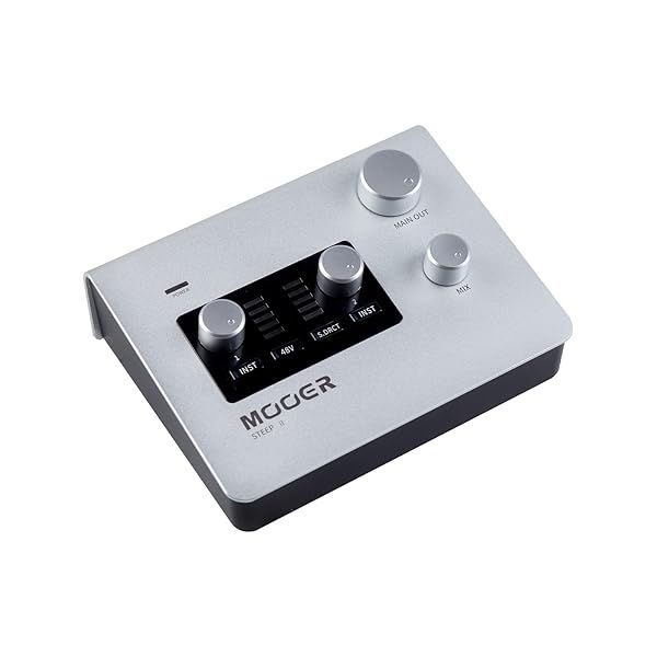 MOOER Steep? Multi-platform Audio Interface for Professional Recording, MIDI in out Stero Soud With 24bit 192 Khz Ports, Support App Software,(STEEP