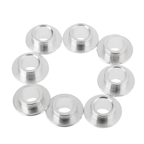 MUXSAM 8-Pack Inline Skate Bearing Spacers for 8mm Axles - Silver Wheel Center Bushings for Men & Women Outdoor Skating