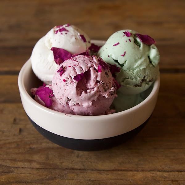 Magisso White Line Naturally Cooling Ceramic Dessert Cup Black Small for Perfectly Chilled Desserts