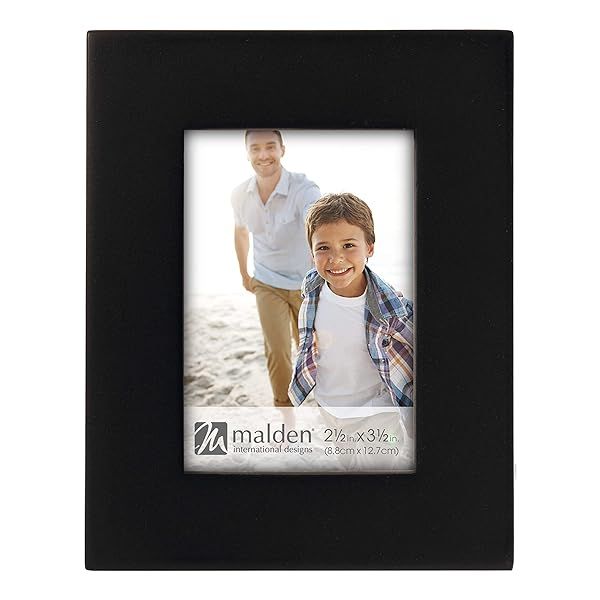 Malden 2x3 Picture Frame Wide Real Wood Molding Real Glass Black Quality Home Decor
