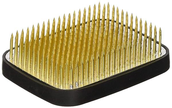 Marufuji Kenzan Seisakusho Yuka Kenzan: Middle Angle with Rubber Ring for Precision Cutting