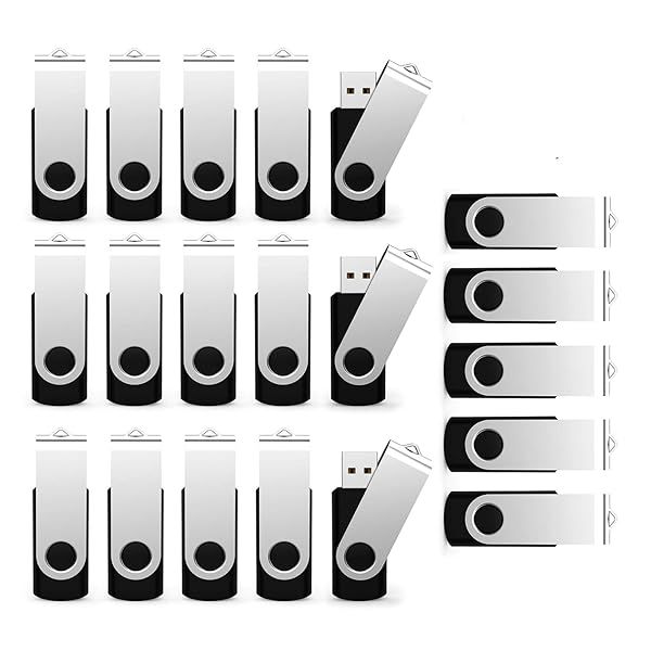 Maspen 20 Pack 8GB USB Flash Drive Bulk Memory Stick Jump Drive Zip Drives for Fast Data Storage and Transfer