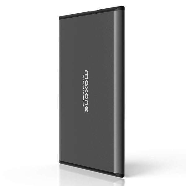 Maxone 250GB Ultra Slim Portable External Hard Drive - USB 3.0 for PC, Mac, PS4, Xbox One - Charcoal Grey
