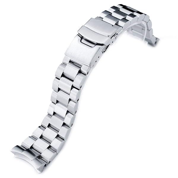 MiLTAT 22mm Watch Band for Seiko SKX007 SKX009 SKX011 Hexad Solid Screw Links SEL