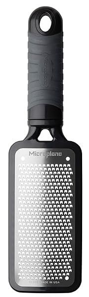 Microplane Home Series Fine Cheese Grater - Premium Surgical Stainless Steel for Effortless Grating (Black)