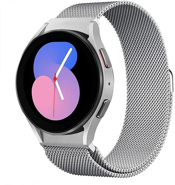 Milanese Bands for Samsung Galaxy Watch 4 5 Band 40mm 44mm Classic 46mm 42mm Women Men,Magnetic Loop Strap for Samsung Galaxy Watch 5 Pro band
