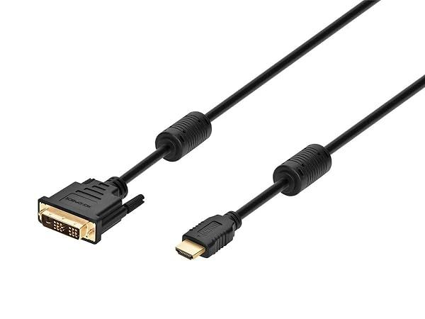 Monoprice 10ft High Speed HDMI to DVI Adapter Cable - Deep Color, Ferrite Cores, 28AWG, Black