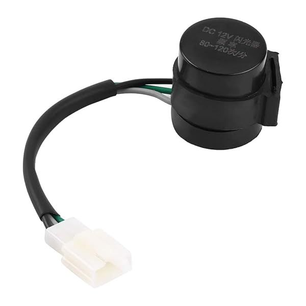 3-Pin Round Motorcycle Flasher Relay for GY6 Scooters & ATVs - LED Turn Indicator Light