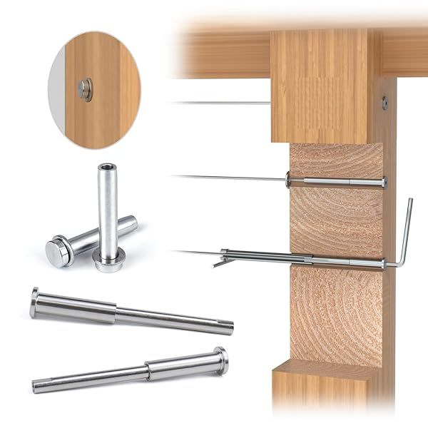 Muzata 20 Pair Invisible Cable Railing Kit Tensioner Terminal Stainless Steel for Wood Metal Post Cable Railing Hardware CR52