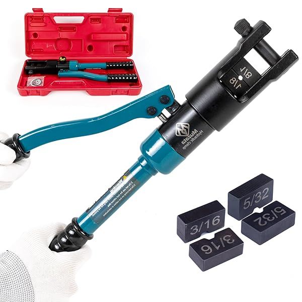 Muzata Upgraded Custom Cable Railing Crimping Tool Hydraulic Crimper for Stainless Steel Cable Railing Kit Wire Rope Swaging CT01