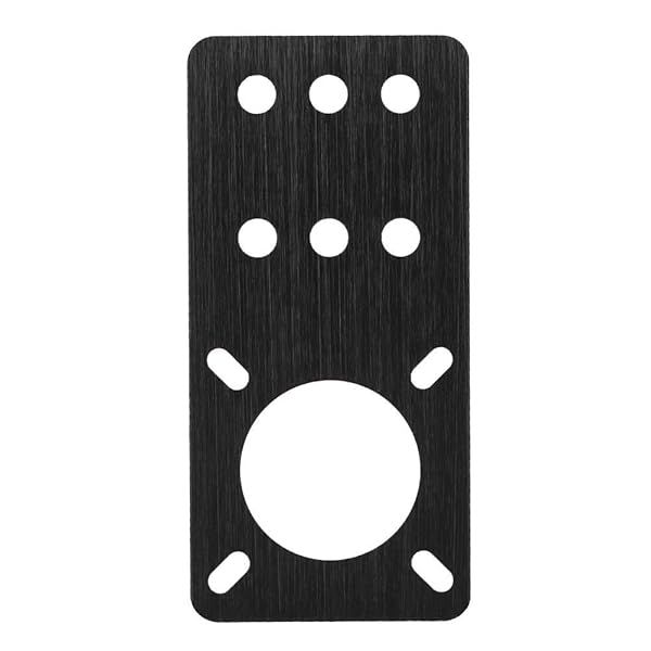 High-Quality NEMA17 Stepper Motor Mount Plate - Anodized Aluminum for 3D Printers & Linear Applications (Black)