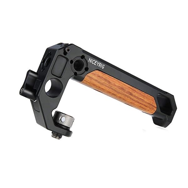 Buy NICEYRIG Top Handle for ARRI - 15mm Rod Clamp & Wooden Grip for DSLR Cage Rig - Enhance Your Filmmaking!