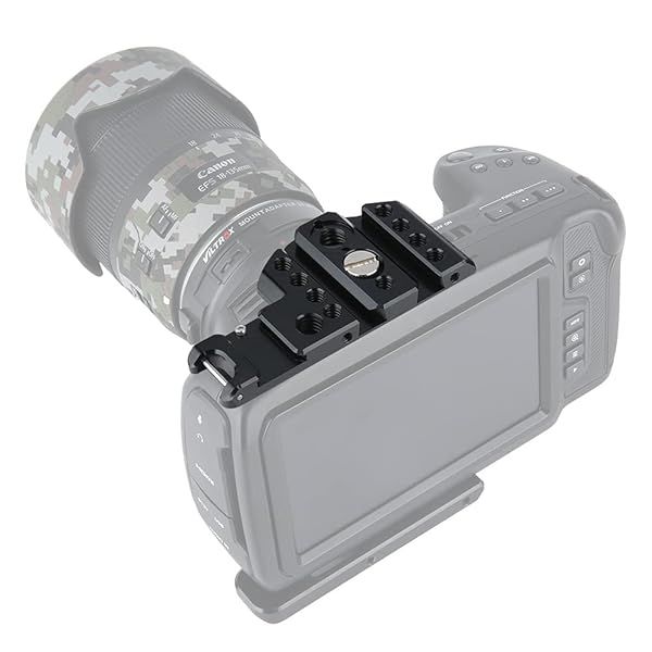 Buy NICEYRIG Top Plate for BMPCC 4K/6K - Blackmagic Pocket Cinema Camera Mounting with NATO Rail & Cold Shoe