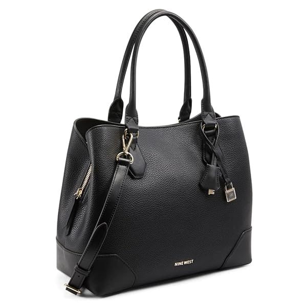 Shop NINE WEST Brooklyn Jet Set Carryall Satchel in Black - Stylish Women's Handbag